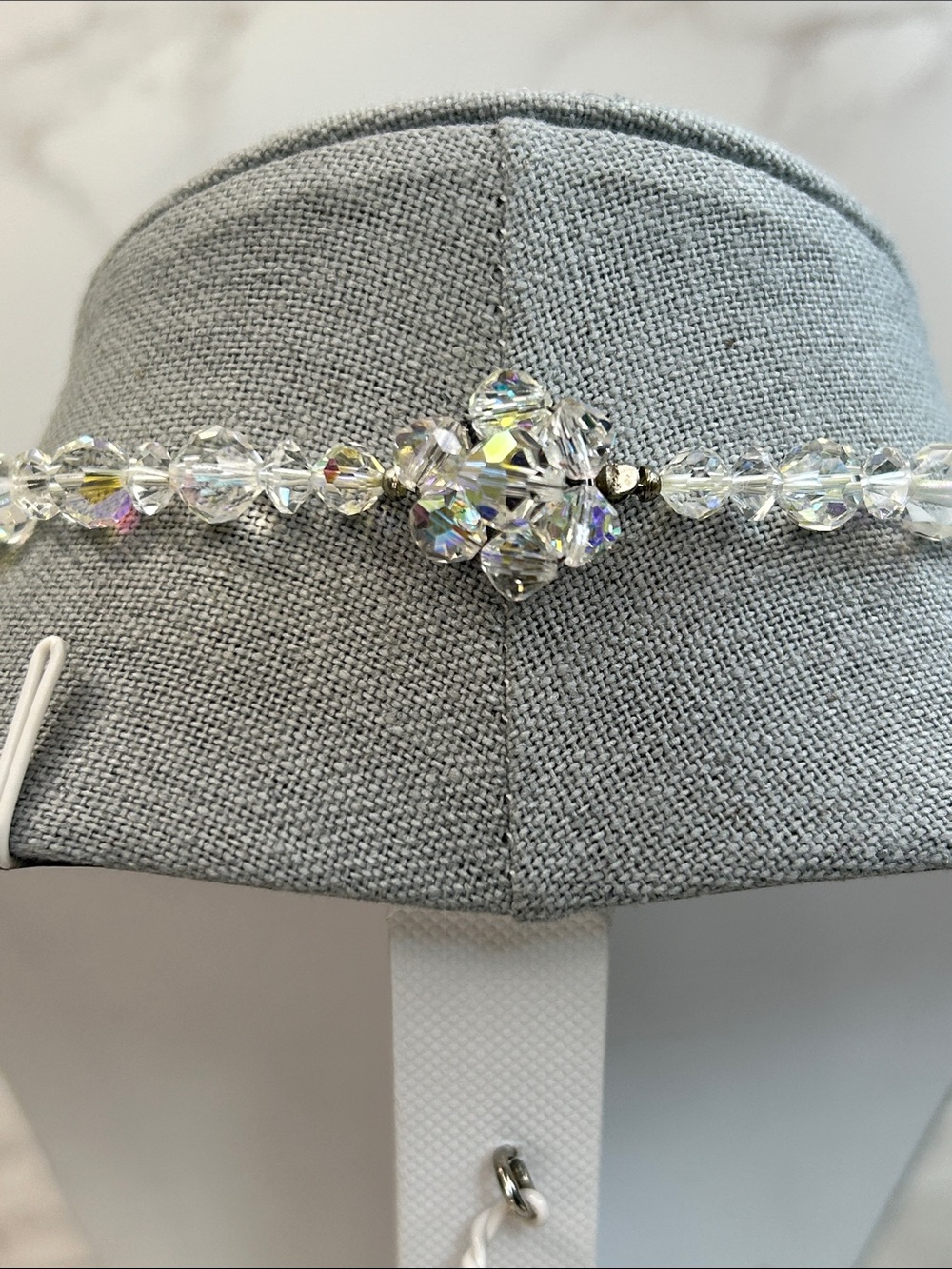 Vintage Aurora Borealis Crystal Bead Necklace - Picture 6 of 7
